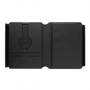 Logo trade promotional products picture of: Swiss Peak RCS rePU notebook with 2-in-1 wireless charger