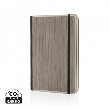 Logo trade business gifts image of: Treeline A5 wooden cover deluxe notebook