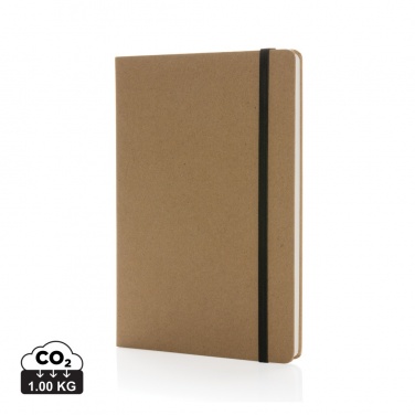 Logotrade promotional product picture of: Craftstone A5 recycled kraft and stonepaper notebook