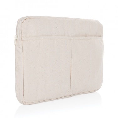 Logo trade corporate gifts picture of: Laluka AWARE™ recycled cotton 15.6 inch laptop sleeve