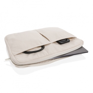Logo trade advertising products picture of: Laluka AWARE™ recycled cotton 15.6 inch laptop sleeve
