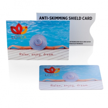 Logo trade corporate gifts picture of: Anti-skimming RFID shield card with active jamming chip