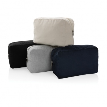 Logo trade promotional merchandise photo of: Impact Aware™ 285 gsm rcanvas toiletry bag undyed