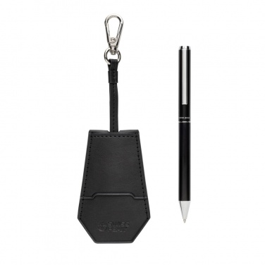 Logo trade business gifts image of: SP Tula RCS certified recycled PU key holder and pen set