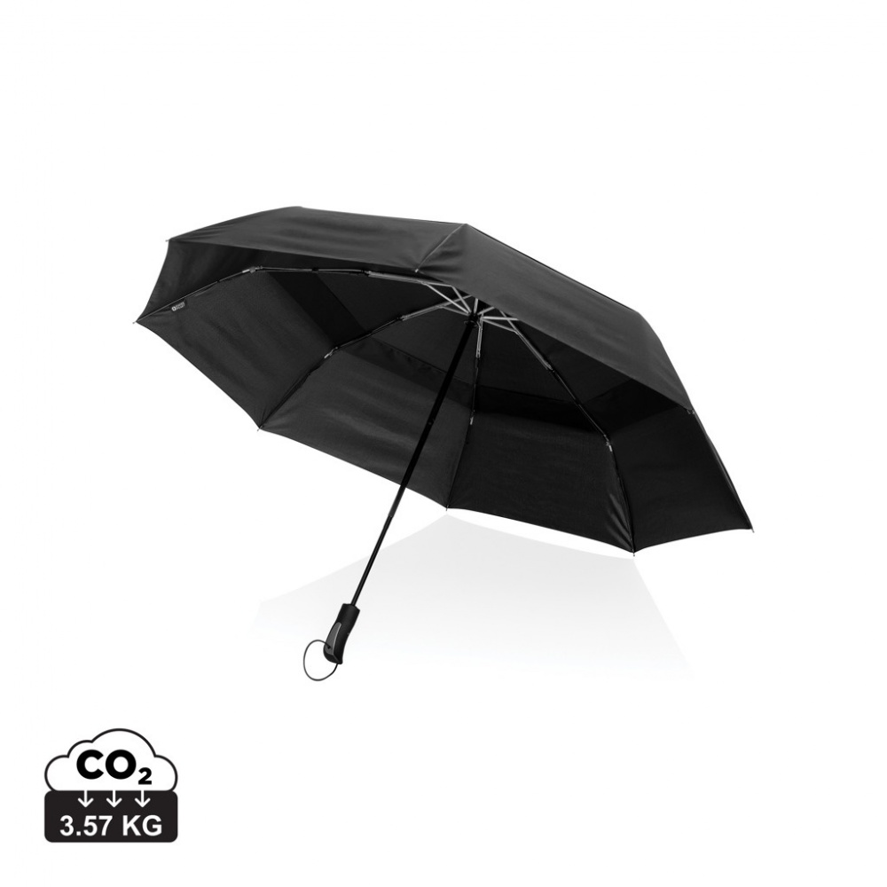 Logo trade business gifts image of: Swiss Peak Aware™ Tornado 27” pocket storm umbrella