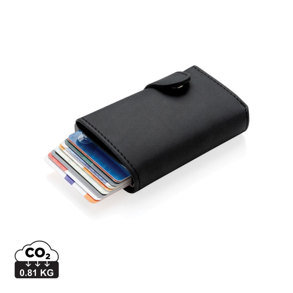 Logotrade promotional gift image of: Standard aluminium RFID cardholder with PU wallet