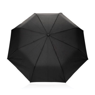 Logotrade corporate gift image of: Kaycey 21" AWARE™ RPET Acacia wood mini auto open umbrella