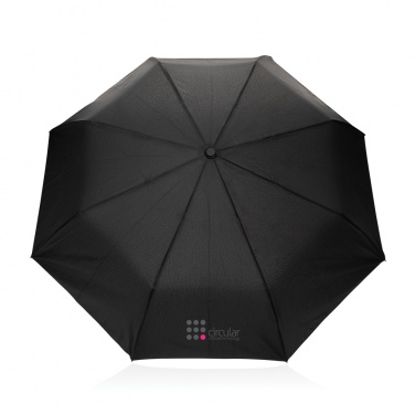 Logo trade business gift photo of: Kaycey 21" AWARE™ RPET Acacia wood mini auto open umbrella