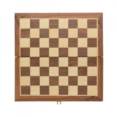 Logo trade promotional merchandise image of: Luxury wooden foldable chess set