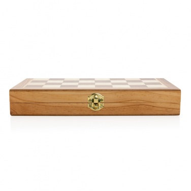 Logotrade advertising products photo of: Luxury wooden foldable chess set