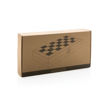 Logo trade promotional products image of: Luxury wooden foldable chess set