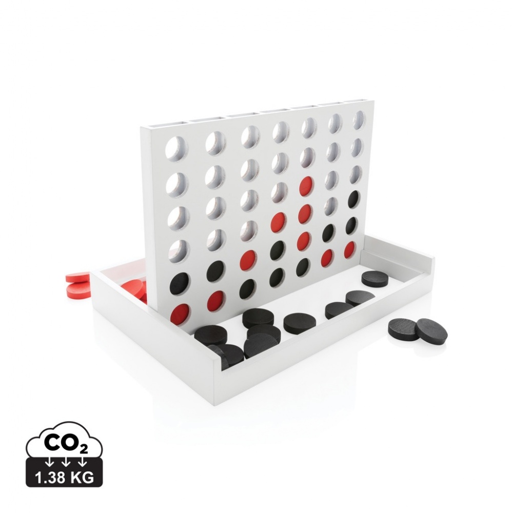 Logo trade promotional items picture of: Connect four wooden game