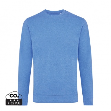 Logo trade corporate gifts image of: Iqoniq Denali recycled cotton crew neck undyed