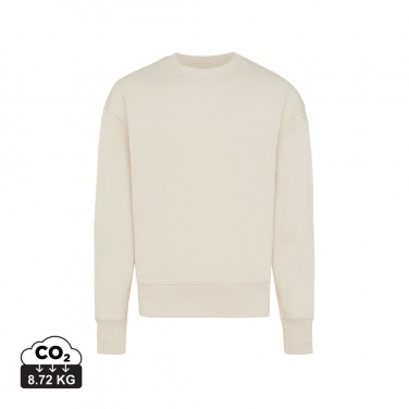 Logo trade promotional gifts picture of: Iqoniq Kruger relaxed recycled cotton crew neck
