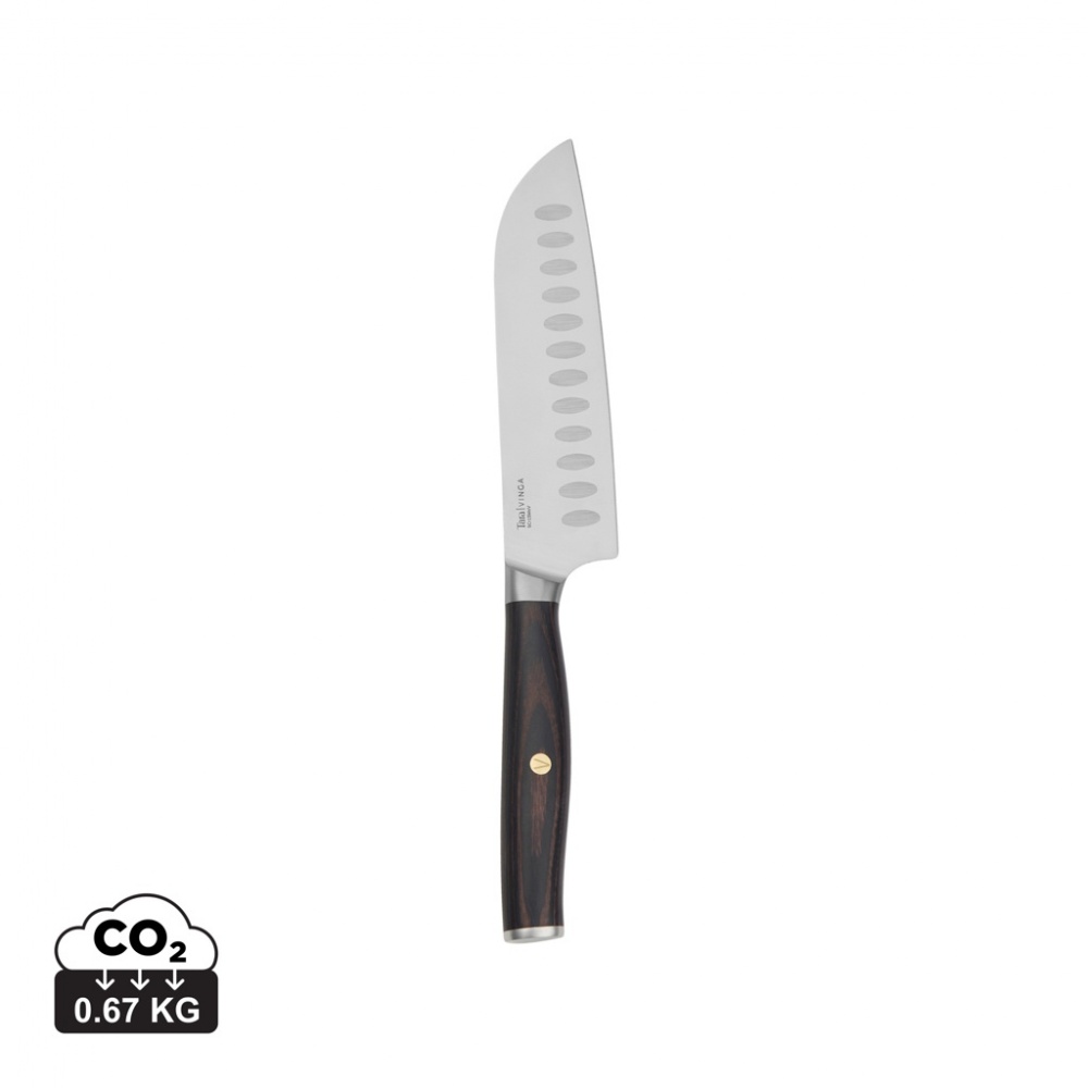 Logo trade corporate gifts image of: VINGA Tara RCS recycled steel santoku knife