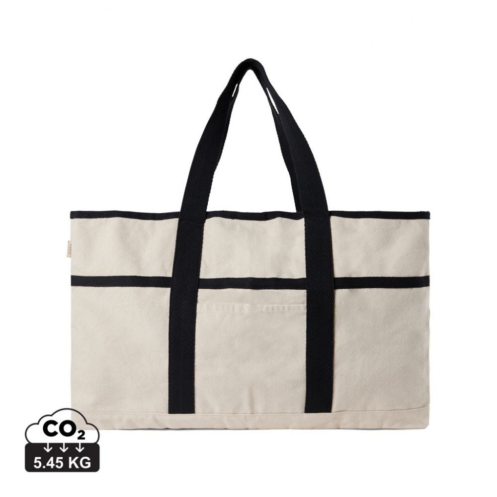 Logotrade promotional item picture of: VINGA Volonne AWARE™ recycled canvas beach bag