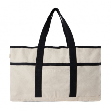 Logo trade promotional giveaways image of: VINGA Volonne AWARE™ recycled canvas beach bag