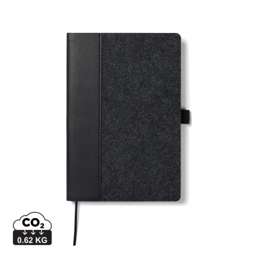 Logo trade corporate gifts picture of: VINGA Albon GRS recycled felt notebook