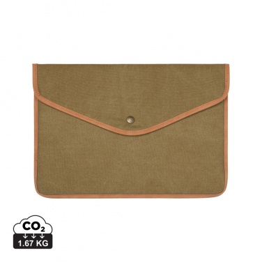 Logo trade promotional item photo of: VINGA Bosler GRS recycled canvas 14" laptop sleeve