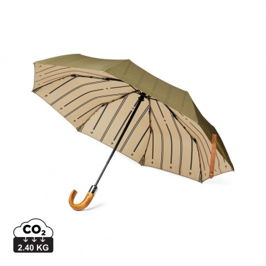 Logo trade promotional merchandise photo of: VINGA Bosler AWARE™ recycled pet 21" foldable umbrella