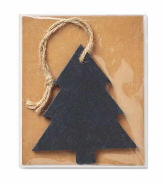 Logo trade promotional gift photo of: Slate xmas hanger tree