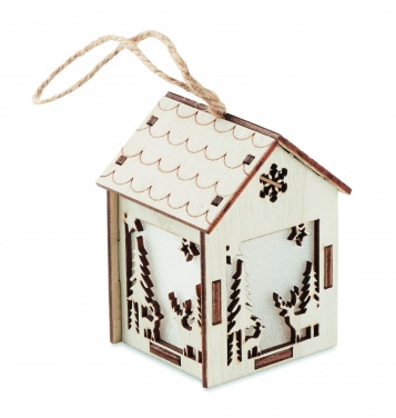 Logo trade promotional gift photo of: MDF house with light