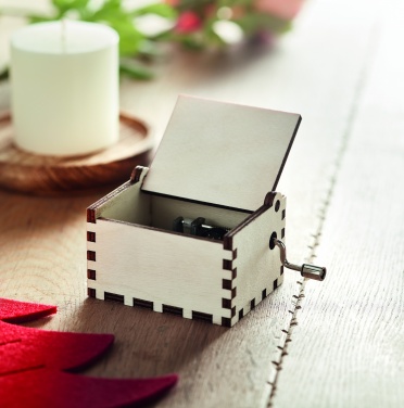 Logo trade corporate gifts image of: Wooden Christmas music box