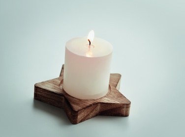 Logotrade business gifts photo of: Candle on star wooden base