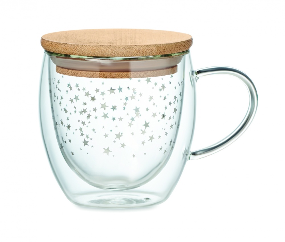 Logo trade corporate gifts image of: Double wall borosilicate mug