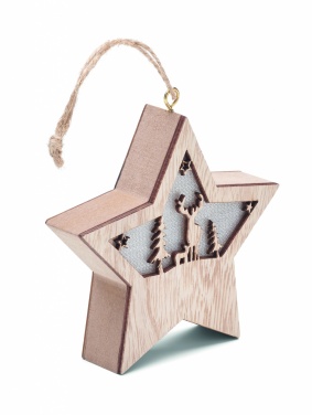 Logo trade advertising product photo of: MDF star with light