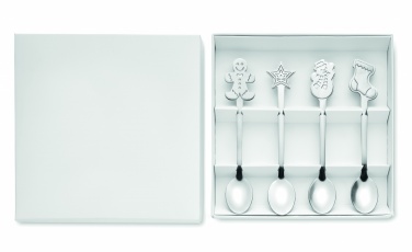 Logo trade promotional product photo of: Set of 4 Christmas tea spoon