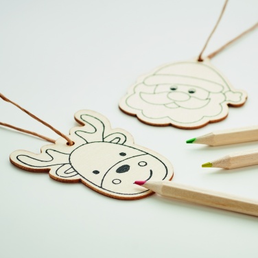 Logotrade advertising product image of: Drawing wooden ornaments set