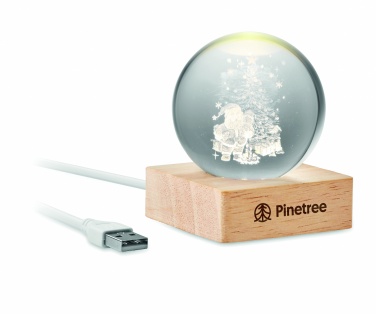 Logo trade promotional merchandise image of: Christmas LED crystal ball