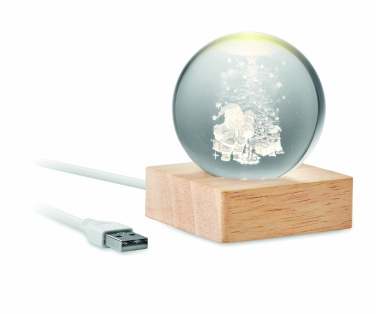 Logo trade business gift photo of: Christmas LED crystal ball