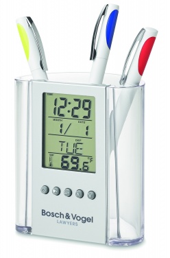 Logo trade promotional giveaway photo of: Pen holder with calendar