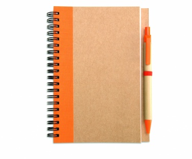 Logo trade advertising products image of: B6 recycled notebook with pen