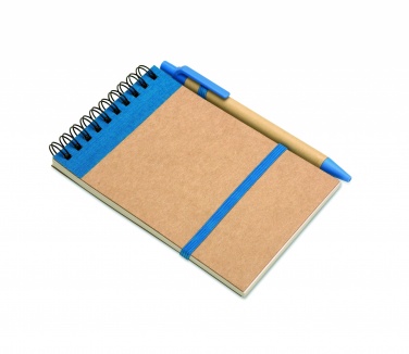 Logo trade advertising product photo of: A6 recycled notepad with pen