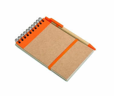 Logotrade advertising product image of: A6 recycled notepad with pen