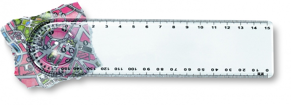 Logo trade promotional product photo of: Ruler with magnifier