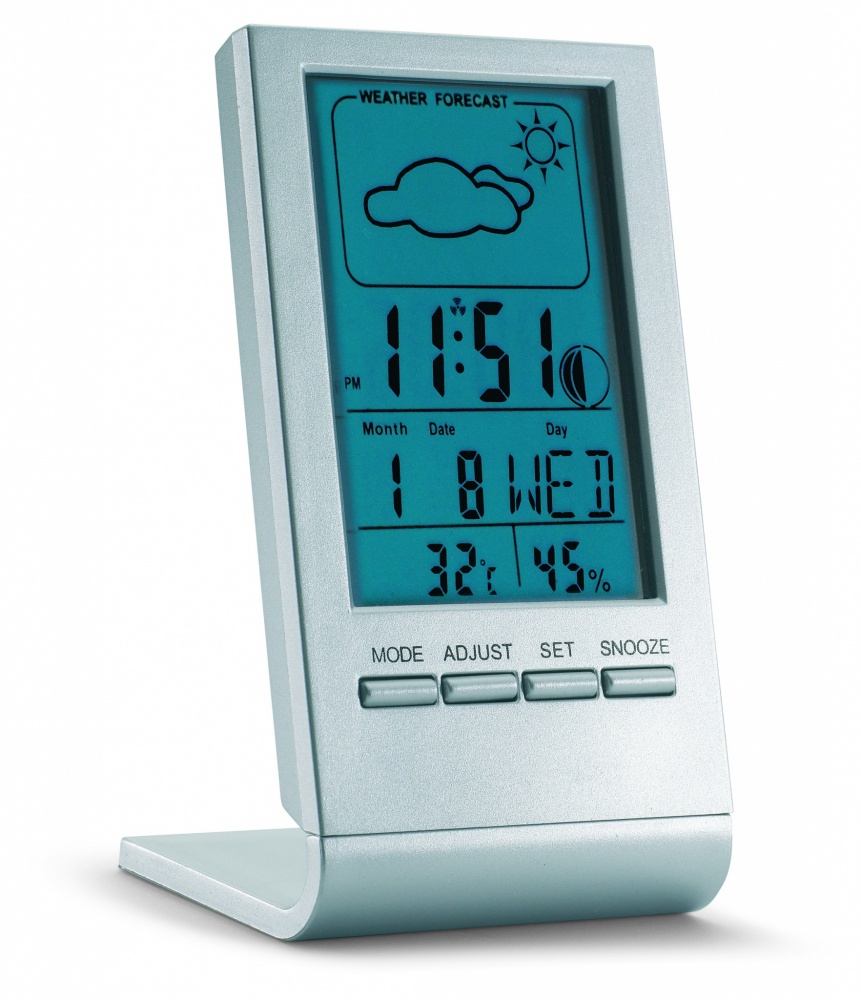 Logotrade business gifts photo of: Weather station with blue LCD