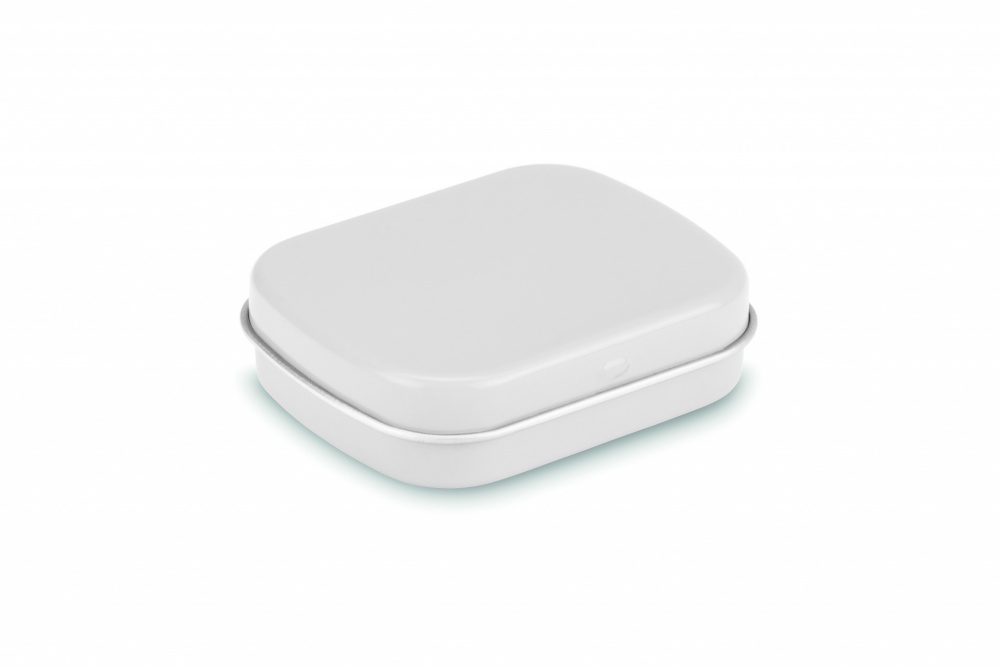 Logo trade promotional gift photo of: Easy tin silver w/mints