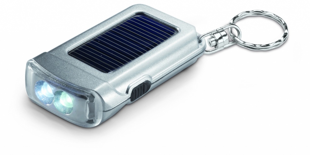 Logo trade promotional gifts image of: Solar powered torch key ring Vaasa