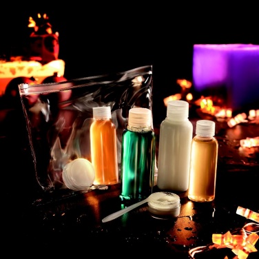 Logo trade business gifts image of: Travelling pouch with bottles