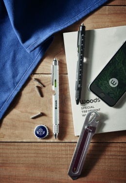 Logotrade promotional item picture of: Spirit level pen with ruler