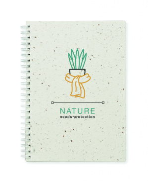 Logotrade promotional item picture of: A5 seed paper cover notebook