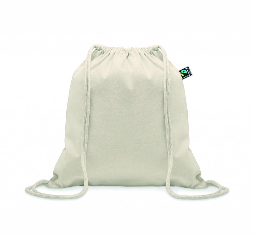 Logo trade promotional gift photo of: Drawstring bag Fairtrade