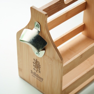 Logotrade promotional gift image of: 6 beer crate in bamboo