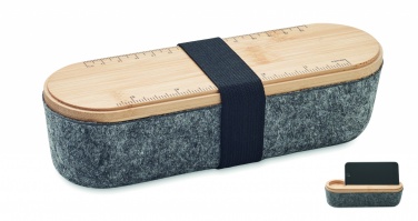 Logotrade promotional giveaway picture of: RPET felt pencil case with lid