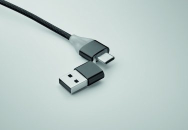 Logo trade promotional merchandise image of: 4 in 1 charging cable type C
