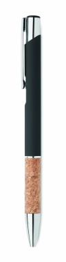 Logo trade promotional product photo of: Ballpoint pen made of aluminum with a cork grip